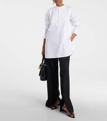 Bestickte Bluse aus Baumwollpopeline | Jil Sander