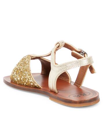 Glitter leather sandals | PèPè