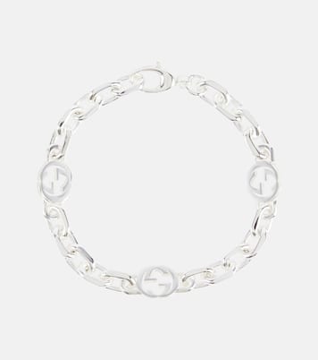 Pulsera Interlocking G de plata de ley | Gucci