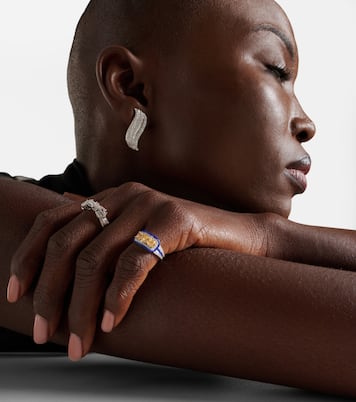 Bague Trio Cushion en or blanc 18 ct et diamants | Kamyen