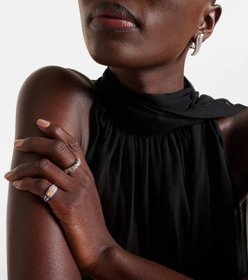 Bague Trio Cushion en or blanc 18 ct et diamants | Kamyen