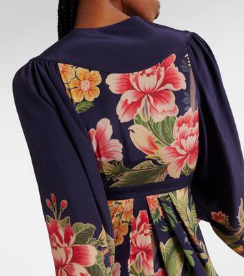 Robe longue en crêpe de soie à fleurs | Etro