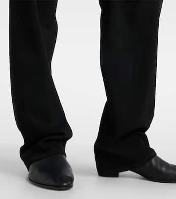 Bonnette wool-blend crêpe straight pants | The Row