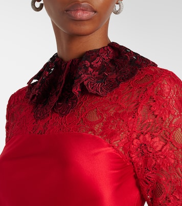 Robe aus Satin mit Spitze | Rodarte