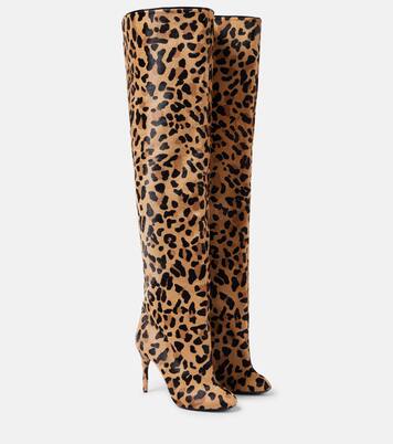 Decollete 90 calf hair over-the-knee boots | Alaïa