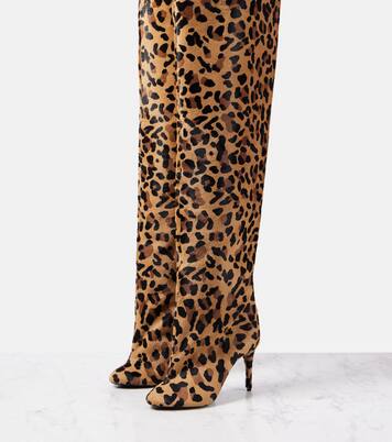 Decollete 90 calf hair over-the-knee boots | Alaïa