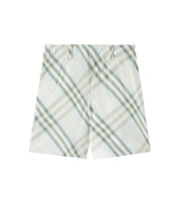 Checked cotton shorts | Burberry Kids