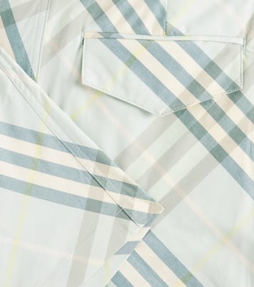 Checked cotton shorts | Burberry Kids