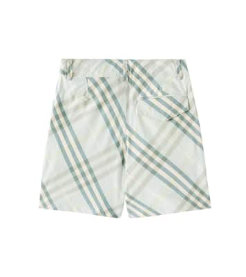 Checked cotton shorts | Burberry Kids