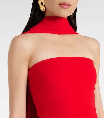 Ainhoa scarf-detail crêpe gown | Solace London