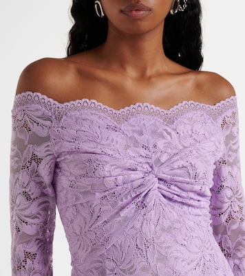 Robe Lavender aus Spitze | Rabanne