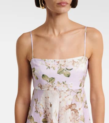 Abito midi Acacia in lino con stampa | Zimmermann