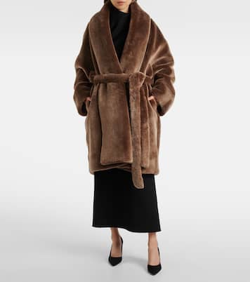 Lucja shearling wrap coat | The Row