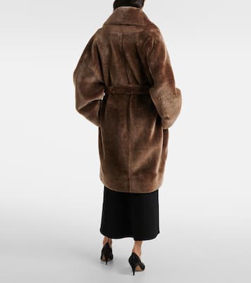 Lucja shearling wrap coat | The Row