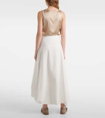 Cotton-blend maxi skirt | Brunello Cucinelli