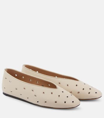 Regency embellished leather ballet flats | Le Monde Béryl