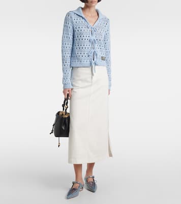 Mules de denim acordonados | Ganni