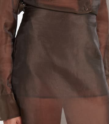 Peri sheer silk-blend midi skirt | The Frankie Shop