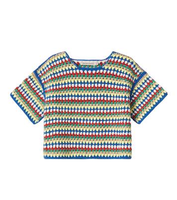 Serifos striped crochet cotton top | The New Society