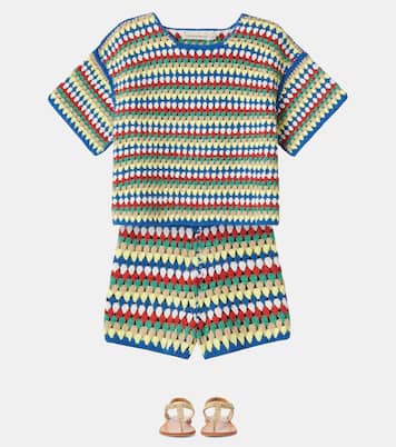 Serifos striped crochet cotton top | The New Society