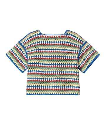 Serifos striped crochet cotton top | The New Society