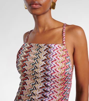 Zigzag lamé maxi dress | Missoni