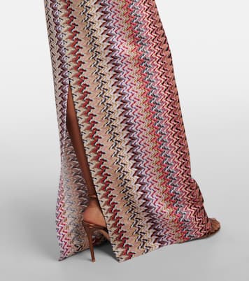 Zigzag lamé maxi dress | Missoni