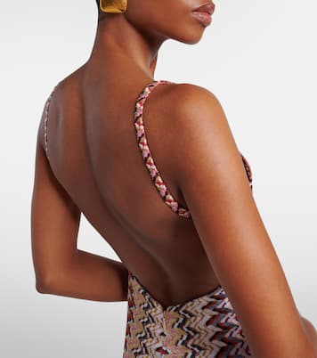 Zigzag lamé maxi dress | Missoni