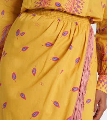 Printed cotton midi skirt | Valentino