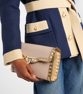 Schultertasche Rockstud Small aus Canvas | Valentino Garavani