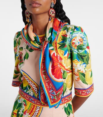 Printed silk twill scarf | Dolce&Gabbana