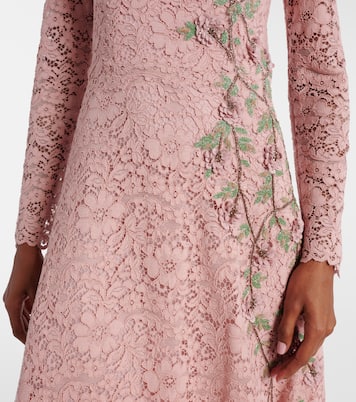 Vestido midi Marlena de encaje bordado | Costarellos