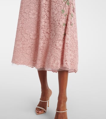 Vestido midi Marlena de encaje bordado | Costarellos