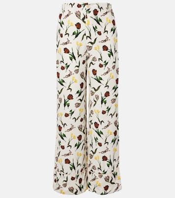Bedruckte Palazzo-Hose aus Seide  | Marni