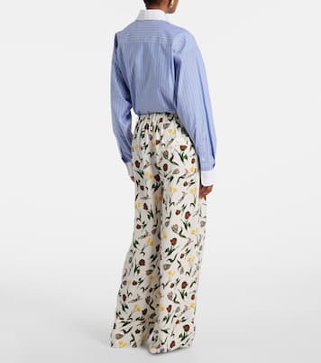 Bedruckte Palazzo-Hose aus Seide  | Marni