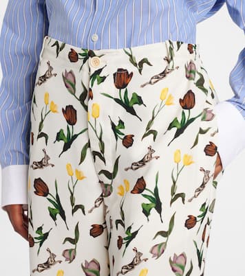 Bedruckte Palazzo-Hose aus Seide  | Marni