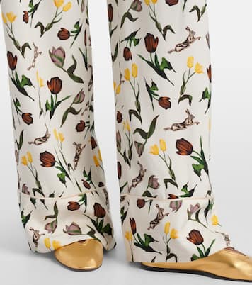 Bedruckte Palazzo-Hose aus Seide  | Marni