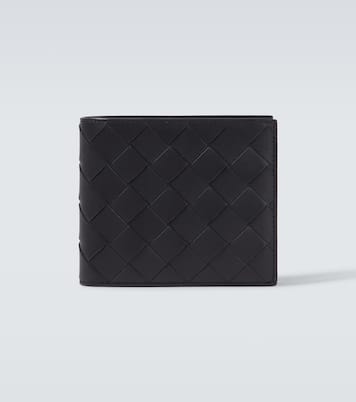 인트레치아토 레더 바이폴드 지갑 | Bottega Veneta