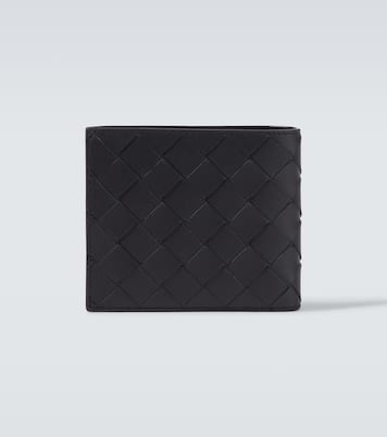 인트레치아토 레더 바이폴드 지갑 | Bottega Veneta