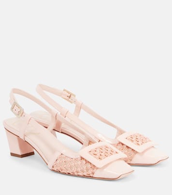 Belle Vivier 45 crochet slingback pumps | Roger Vivier
