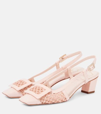 Belle Vivier 45 crochet slingback pumps | Roger Vivier