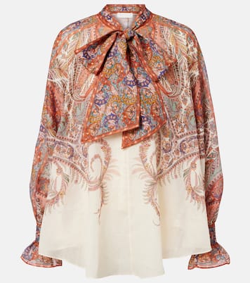 Blusa Rhiannon con paisley y lazo | Zimmermann