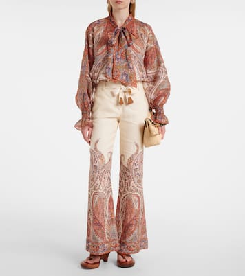 Blusa Rhiannon con paisley y lazo | Zimmermann