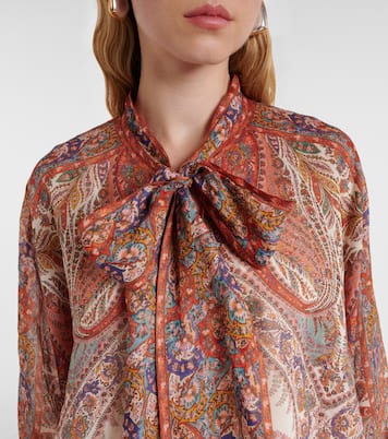 Blusa Rhiannon con paisley y lazo | Zimmermann