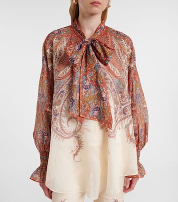 Blusa Rhiannon con paisley y lazo | Zimmermann