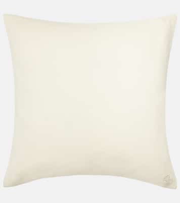 Botanist Mushrooms Large linen cushion | Jonathan Adler