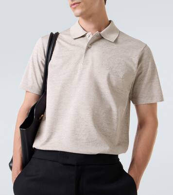 Printed cotton polo shirt | Berluti