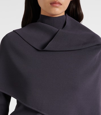 Wrap caped turtleneck sweater | Entire Studios