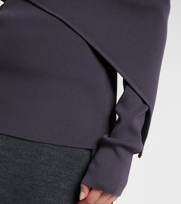 Wrap caped turtleneck sweater | Entire Studios