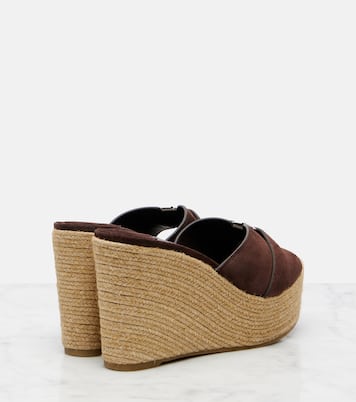 Leda 100 suede espadrille wedges | Jimmy Choo